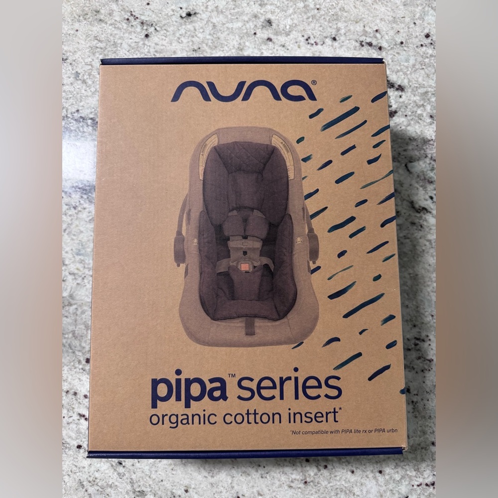Nuna PIPA Series Infant Insert – Organic Cotton – Grey – New in Box